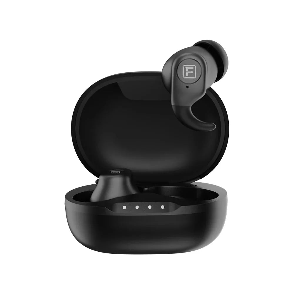 Faster StudX Bluetooth Earbuds BT v5.4 Black | 25H Playtime & Deep Bass